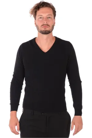 D.A. Daniele Alessandrini Heren, Truien, Zwart, Maat: L Wol