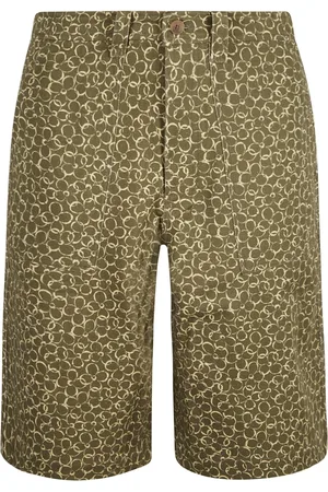 Maison Kitsuné Heren, Korte broeken, Groen, Maat: 3XS Katoen
