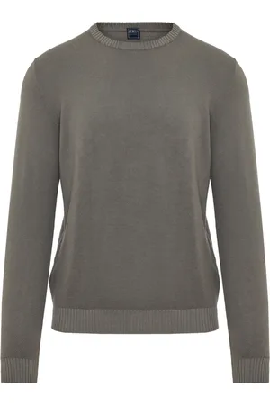 FEDELI Heren, Truien, Grijs, Maat: 4XL Katoen