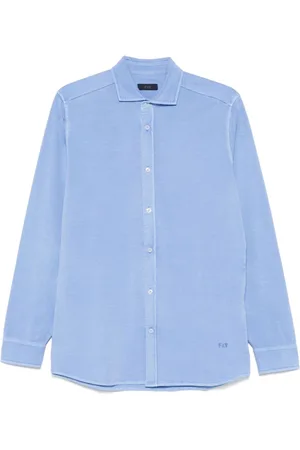 FAY Heren, Overhemden, Blauw, Maat: L