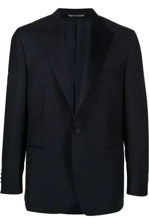 CANALI Heren, Pakken, Blauw, Maat: 2XL Wol