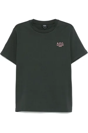 A.P.C. Heren, Tops, Grijs, Maat: S Katoen