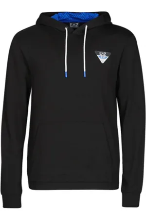 EA7 Heren, Sweatshirts & Hoodies, Zwart, Maat: S Katoen