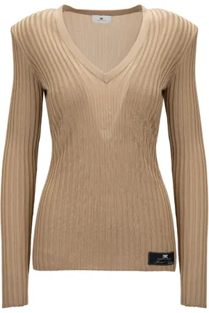 Elisabetta Franchi Dames, Truien, Bruin, Maat: L Viscose