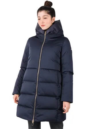 Duno Dames, Mantels, Blauw, Maat: 3XS Poliester