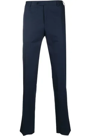 CANALI Heren, Broeken, Blauw, Maat: 4XL Katoen
