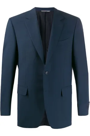 CANALI Heren, Jassen, Blauw, Maat: 5XL Wol