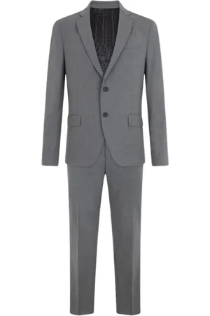 Roberto Cavalli Heren, Pakken, Grijs, Maat: XL Wol