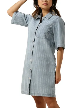 Object Dames, Jurken, Blauw, Maat: M Denim