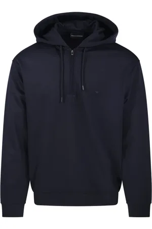 Emporio Armani Heren, Sweatshirts & Hoodies, Blauw, Maat: M Wol