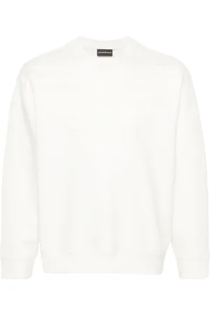 Emporio Armani Heren, Sweatshirts & Hoodies, Wit, Maat: XL Katoen