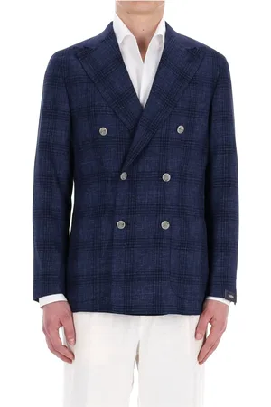 BARBA Heren, Jassen, Blauw, Maat: M Leer