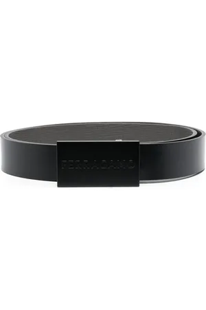 Salvatore Ferragamo Heren, Accessoires, Zwart, Maat: 115 CM Leer