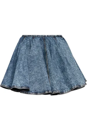 Alaïa Dames, Rokken, Blauw, Maat: 2XS Katoen