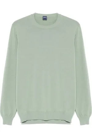 FEDELI Heren, Truien, Groen, Maat: 3XL Katoen