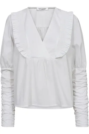 Co`Couture Dames, Blouses & Shirts, Wit, Maat: L Katoen