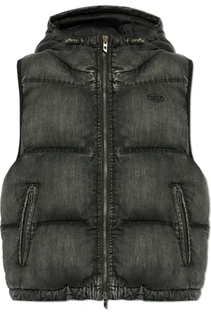 Diesel Dames, Jassen, Zwart, Maat: 2XS Denim
