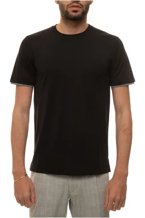 CANALI Heren, Tops, Zwart, Maat: 3XL Katoen