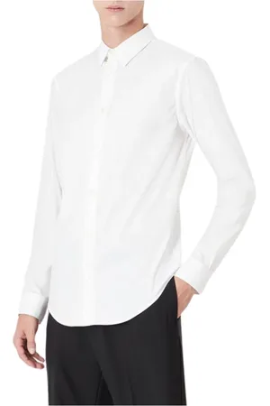 Emporio Armani Heren, Overhemden, Wit, Maat: 2XL Katoen