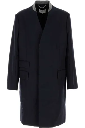 Maison Margiela Heren, Mantels, Blauw, Maat: L Wol