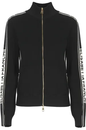 Elisabetta Franchi Dames, Truien, Zwart, Maat: S Viscose