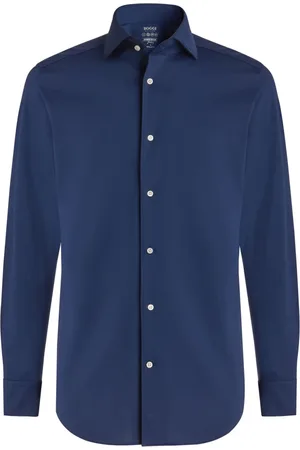 Boggi Milano Heren, Overhemden, Blauw, Maat: M Jersey