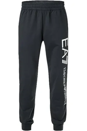EA7 Heren, Broeken, Zwart, Maat: XS Katoen