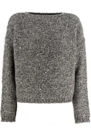 ERMANNO SCERVINO Dames, Truien, Grijs, Maat: S Wol