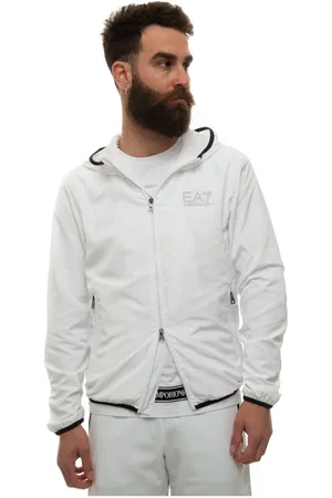 EA7 Heren, Jassen, Wit, Maat: 3XL Poliester