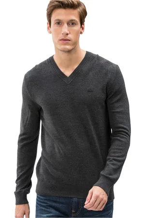 Lacoste Heren, Truien, Grijs, Maat: XS Wol