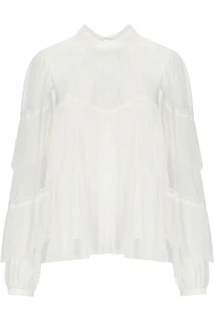 Twin-Set Dames, Blouses & Shirts, Wit, Maat: XS Polyamide