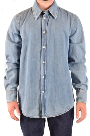 Calvin Klein Heren, Overhemden, Blauw, Maat: L Denim