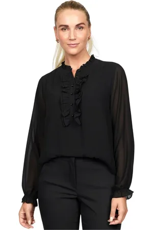 2-Biz Dames, Blouses & Shirts, Zwart, Maat: XL Poliester