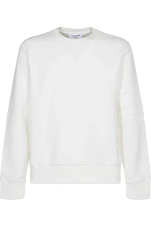 Thom Browne Heren, Sweatshirts & Hoodies, Wit, Maat: L Katoen