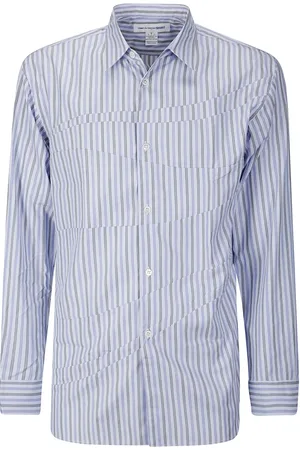 Comme des Garçons Heren, Overhemden, Blauw, Maat: L Katoen