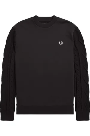 Fred Perry Heren, Sweatshirts & Hoodies, Zwart, Maat: S Katoen
