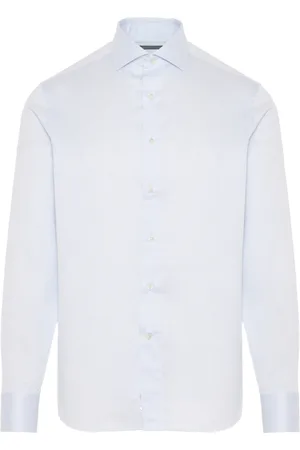 CANALI Heren, Overhemden, Blauw, Maat: 3XL Katoen