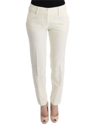 ERMANNO SCERVINO Dames, Broeken, Wit, Maat: 2XS Katoen