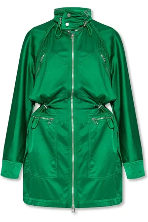 Bottega Veneta Dames, Mantels, Groen, Maat: M Satijn