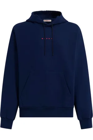 Marni Heren, Sweatshirts & Hoodies, Blauw, Maat: L Katoen