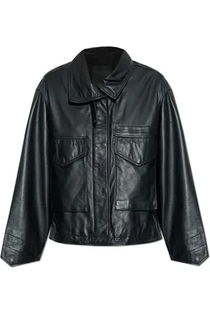 AllSaints Dames, Jassen, Zwart, Maat: L Leer