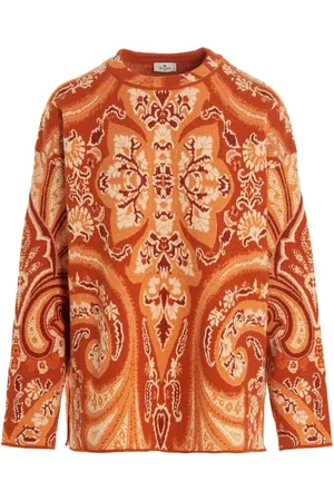 Etro Dames, Truien, Oranje, Maat: S Wol
