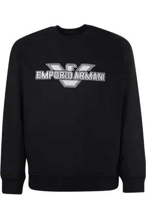 Emporio Armani Heren, Sweatshirts & Hoodies, Zwart, Maat: XL Katoen