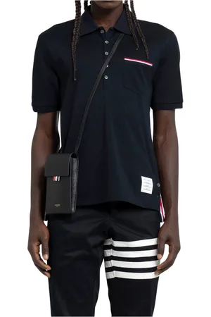 Thom Browne Heren, Tops, Blauw, Maat: M Piqué