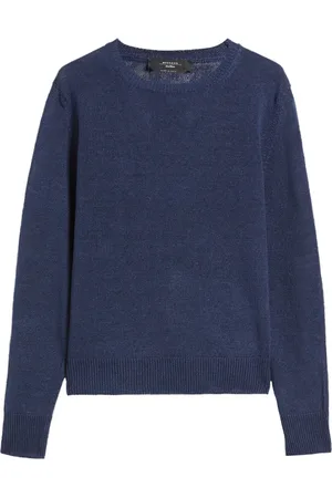 Max Mara Dames, Truien, Blauw, Maat: S Linnen