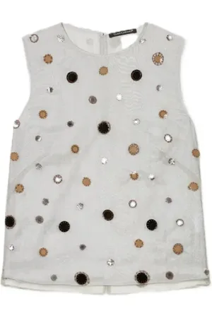 Luisa Cerano Dames, Tops, Grijs, Maat: XS Katoen
