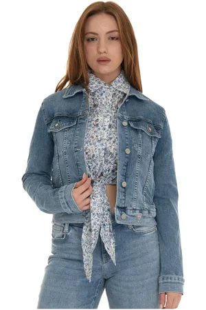 Guess Dames, Jassen, Blauw, Maat: M Denim