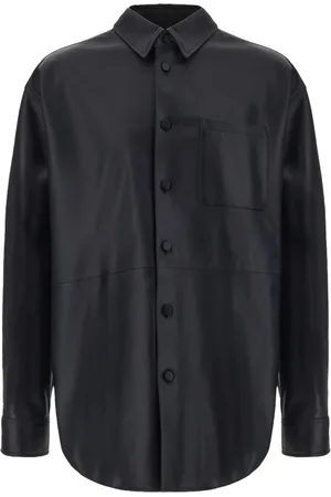 OFF-WHITE Heren, Overhemden, Zwart, Maat: M Leer