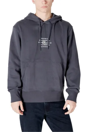 Calvin Klein Heren, Sweatshirts & Hoodies, Grijs, Maat: S Katoen