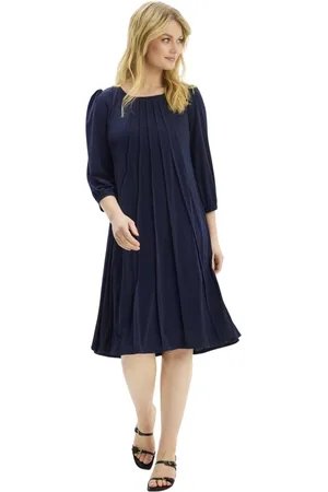 In Front Dames, Jurken, Blauw, Maat: S Leer